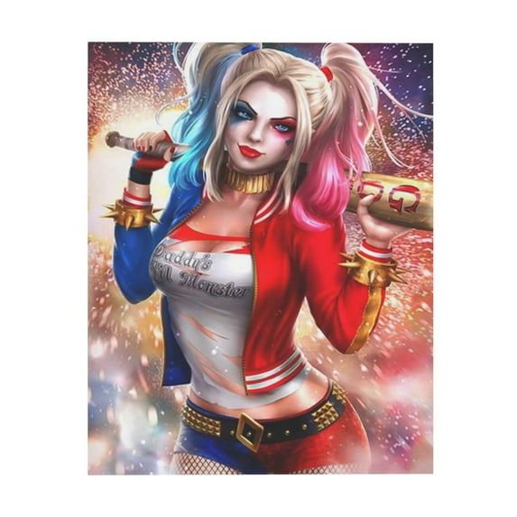 Film Suicide Harley Quinn Squad Canvas Decorative Poster Art Picture Painting Bedroom Painting Decor Dinner Room Living Room Posters Gift Unframe Wall Poster 16"x20"