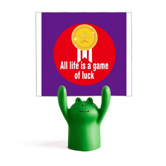 Film Words Life Game Luck Memo Holder Cartoon Animal Frog Stand Decoration