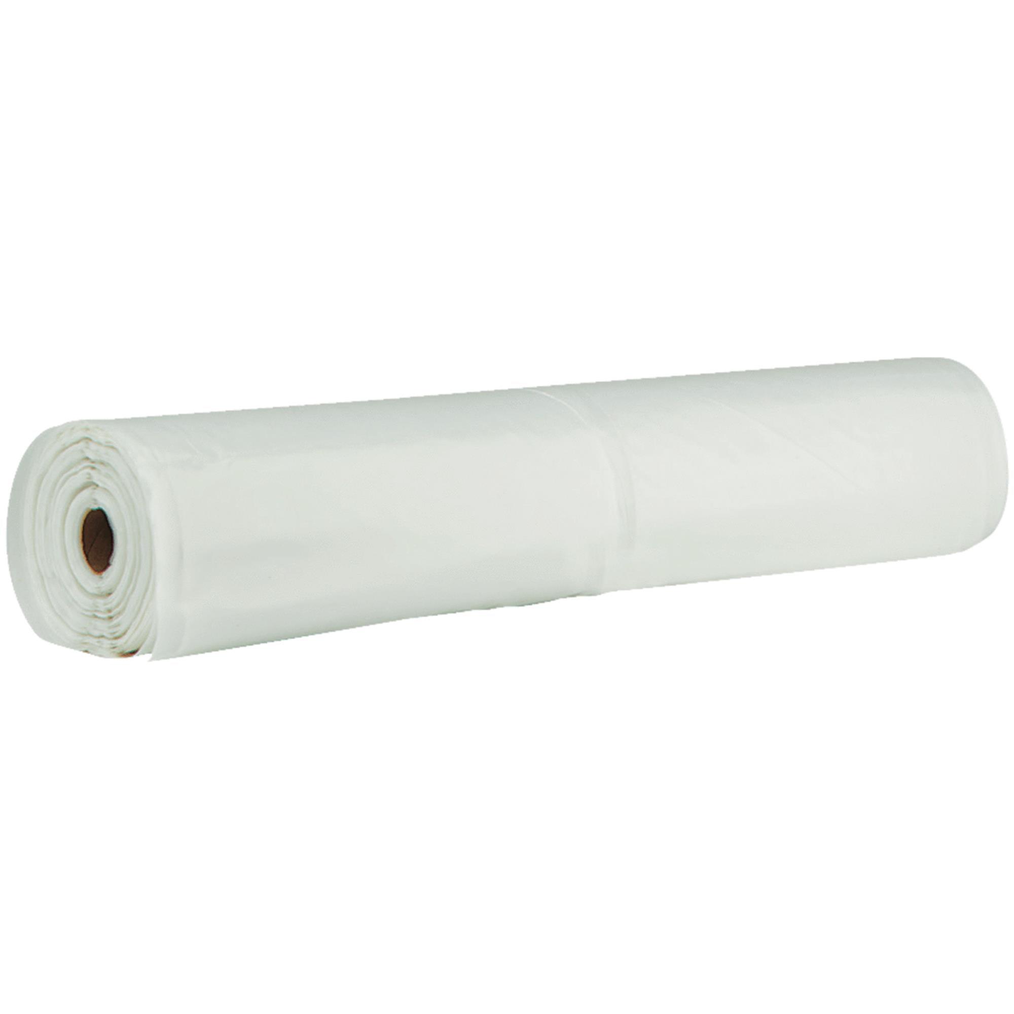 12' x 50' Clear Construction Plastic Sheeting, 4 mil or 6 mil LDPE Film  Rolls, 600 sq. ft. Area buy in stock in U.S. in IDL Packaging