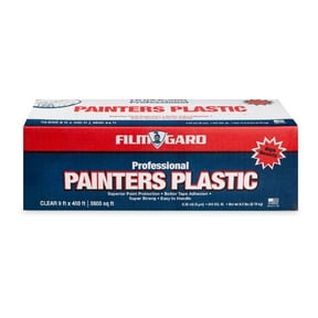 Film-Gard MH750 4 Mil Clear Plastic Sheeting – 3’ X 50’ Roll, 2-Pack, Polyethylene Cover