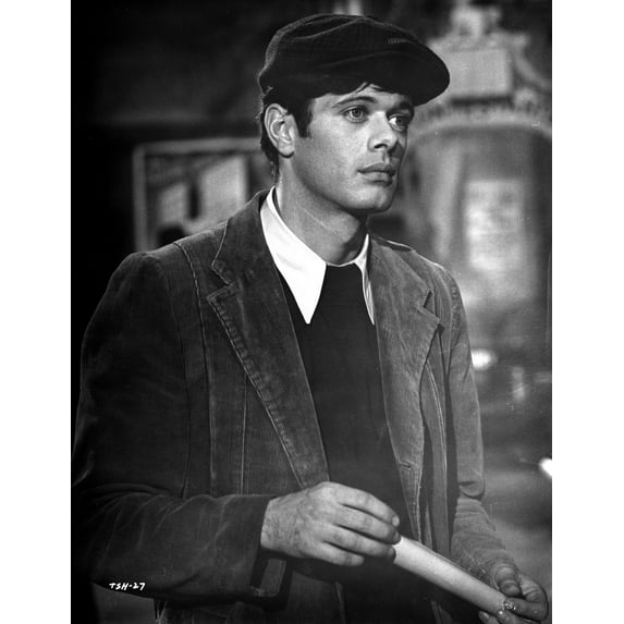 Film still of Michael Sararzin wearing flat cap and a suede jacket Photo Print (8 x 10)