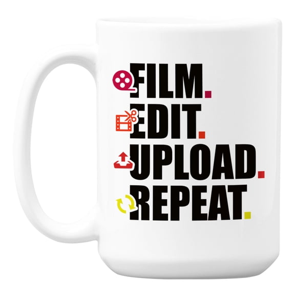 Filmmaking or Filmmaker Quotes White Ceramic Coffee & Tea Mug (15oz)