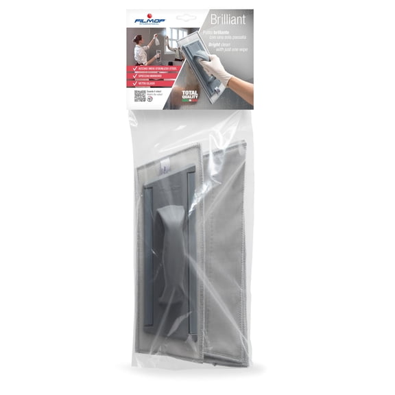 Filmop Glass Cleaning Kit 1-BrillIant 12" Trowel And 5 Pads.#244888