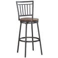 thumbnail image 1 of American Woodcrafters Stockton 25" Metal Swivel Stool - Slate Grey - Golden Oak Seat, 1 of 11