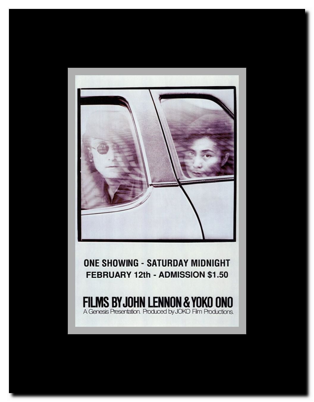 Films By John Lennon & Yoko Ono Framed Movie Poster