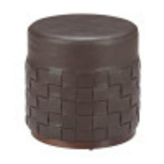 Filo Ottoman Espresso Ottoman, Modern Style, Plush and durable faux leather fabric, MDF, Indoor Living