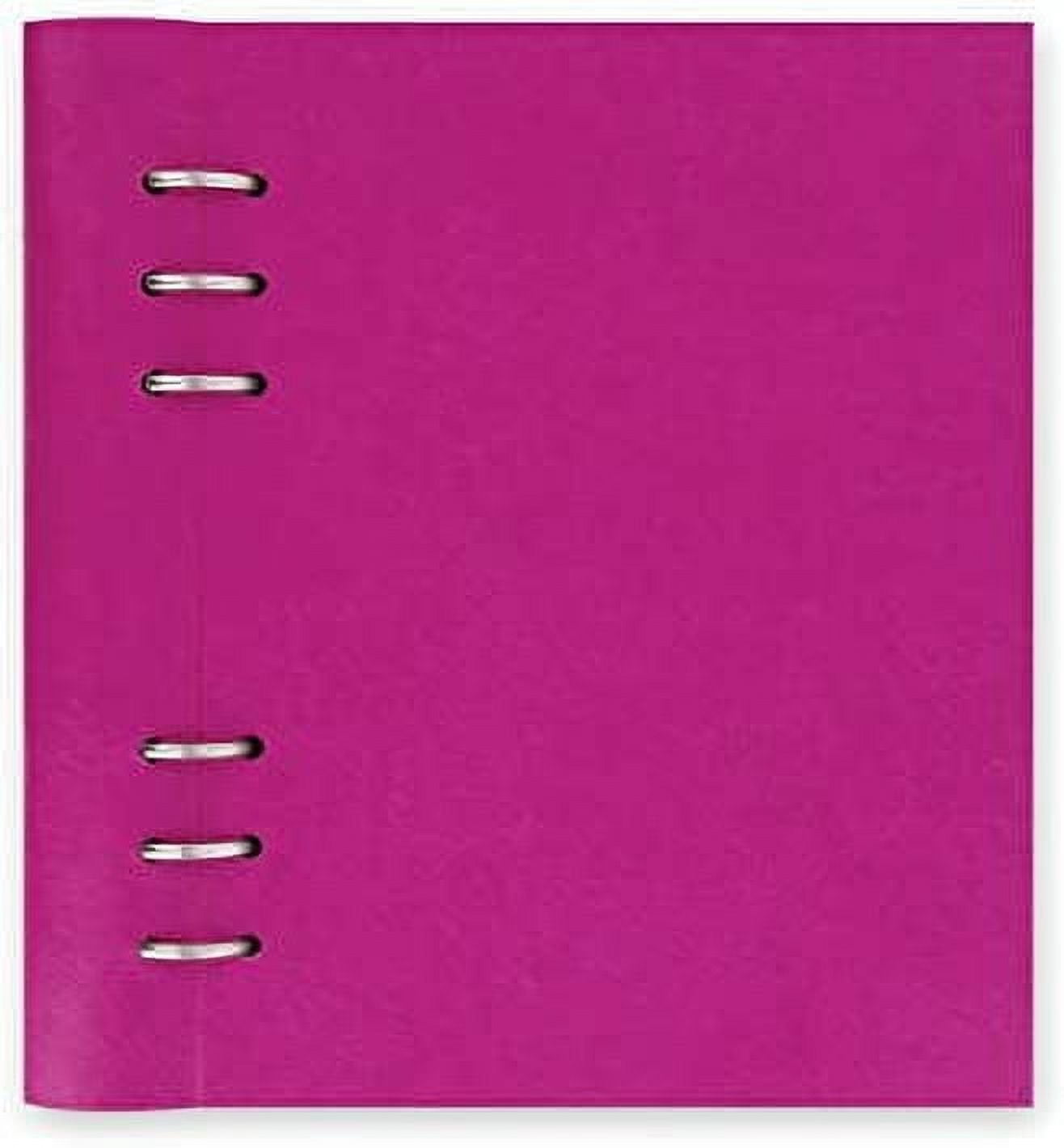Filofax Clipbook, Fuchsia Leather-Look Cover, A5, 8-1/4 x 5-3/4 ...
