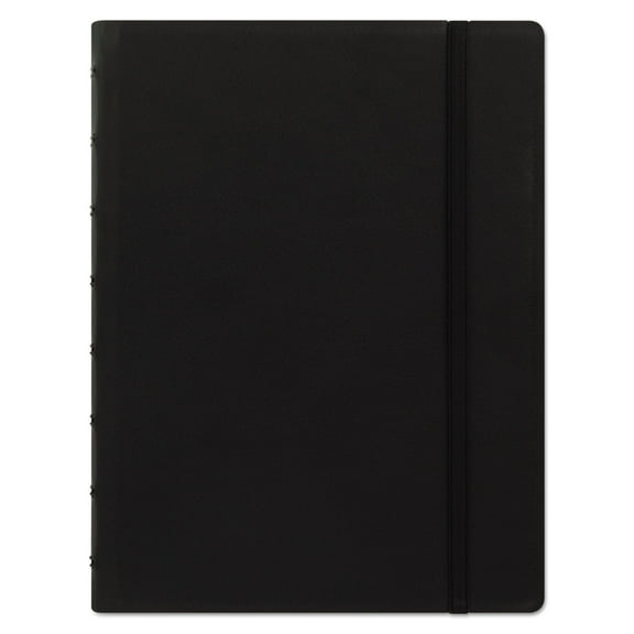 Filofax Notebook, 1-Subject, Medium/College Rule, Black Cover, (112) 8.25 x 5.81 Sheets