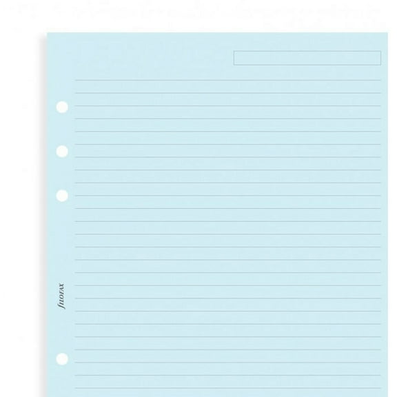 Filofax - Paper Refills - Ruled Notepaper - Personal - Blue