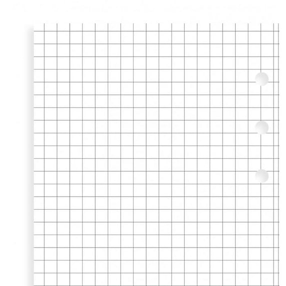 Filofax - Quadrille A5 - White - Notepaper Refills