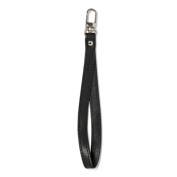 Filofax Saffiano Personal Compact Zip Organizer Accessory, Wristlet Strap, Faux-Leather, Black (B132801)