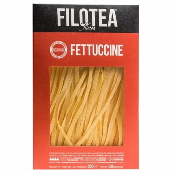 Filotea Fettuccine Artisan Egg Pasta 250g, British Import (Pack of 3)