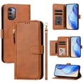 thumbnail image 1 of Filp Case for Nokia G21 Zipper Pocket Magnetic Flip Wallet Phone Case with 7 Card Slots and Wrist Strap, 1 of 5