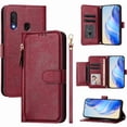thumbnail image 1 of Filp Case for Samsung Galaxy A10E Zipper Pocket Magnetic Flip Wallet Phone Case with 7 Card Slots and Wrist Strap, 1 of 5