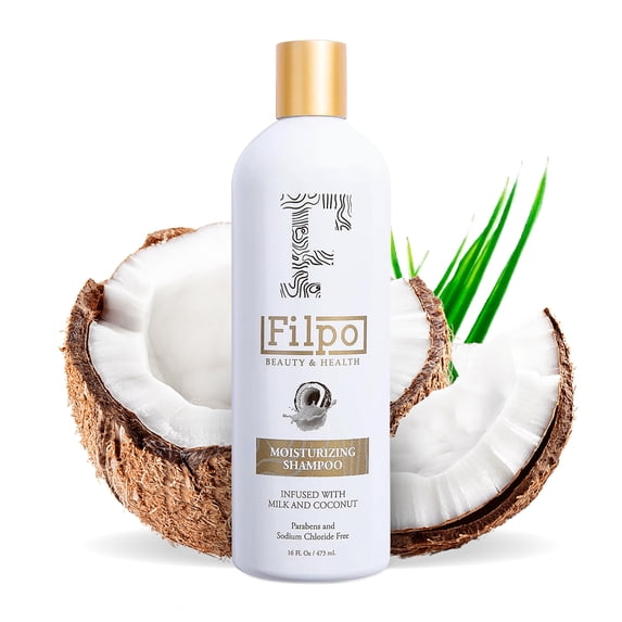 Filpo Coconut Milk Moisturizing Shampoo with Argan and Coconut Oil 16 fl oz