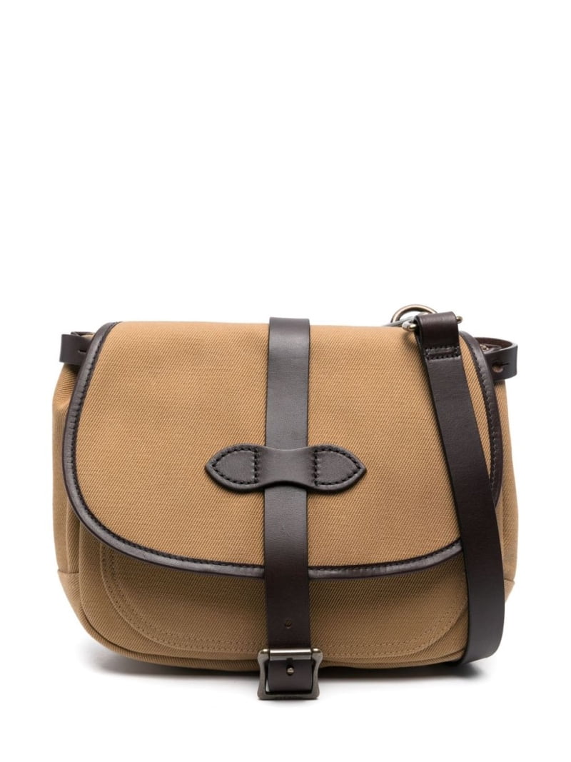 Filson Women's Structured Flap Closure Shoulder Bag Brown Filson Women's Structured Flap Closure Shoulder Bag Brown
