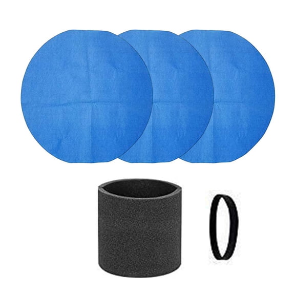 Replacement Filter Kit for Shop Vac Wet Dry Vacuum 9010700 Includes Foam Filters Bags and Retainer Ring Compatible with QS60A QS30A Models