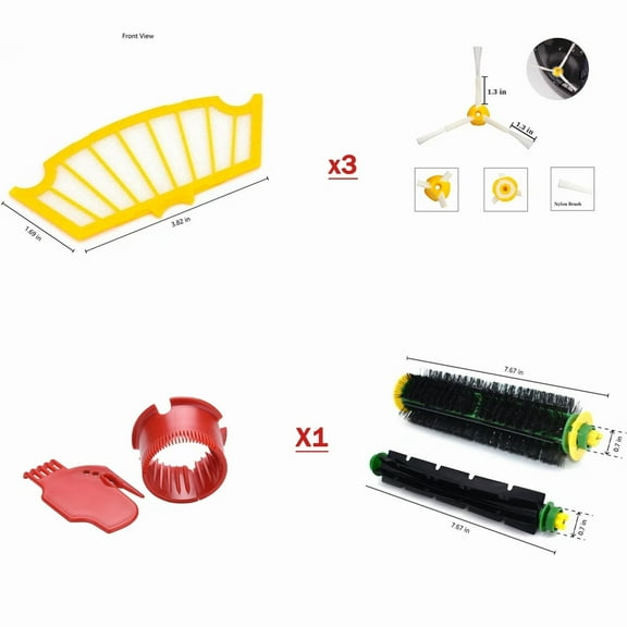 Filter Brush Kit For Irobot Roomba 500 Series 530 531 532 545 650 700 780 600