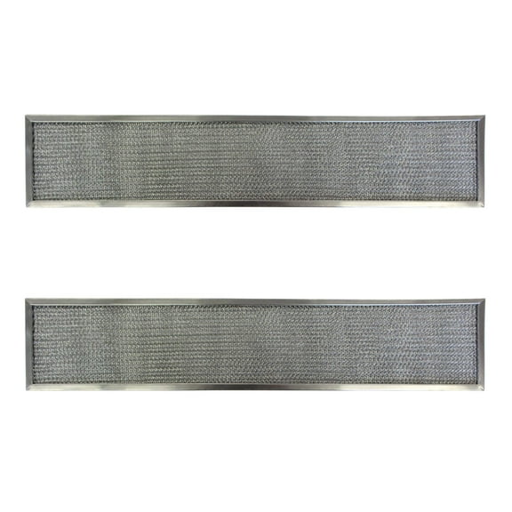 Filter Everything Replacement Filters Compatible With Kitchenaid 4324168 Aluminum Filters - 5-1/4 x 27 x 3/8 (2-Pack)