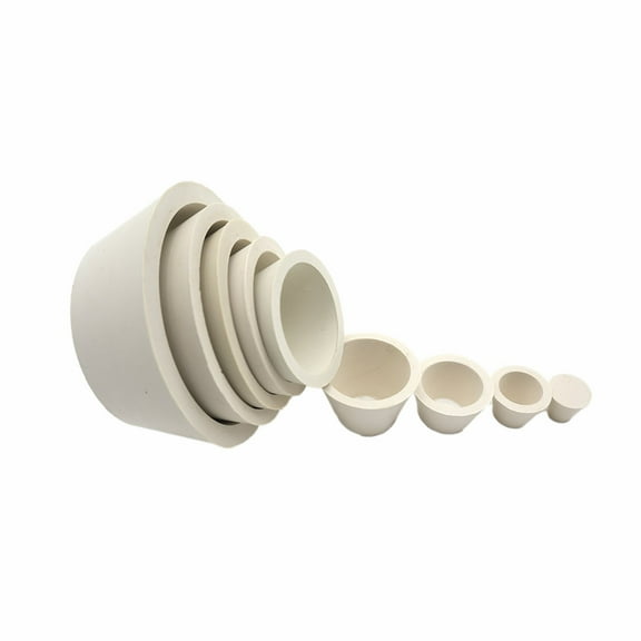 Filter Flask Buchner Funnel Vacuum Sealing Adapter Coned Shaped Rubber 8-Size Set