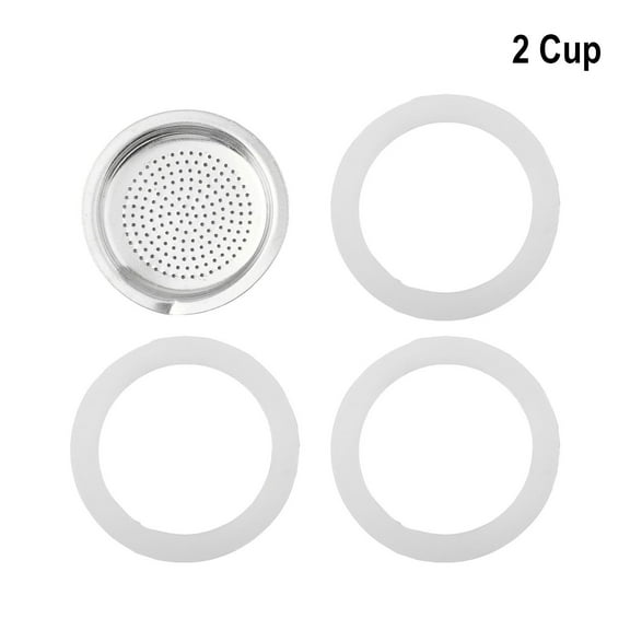 Filter For Espresso Moka Pot Accessories Coffee Pot Octagonal Aluminum Moka Pot Kitchen Supplies 3 Sealing Rubber Rings 1 Filter