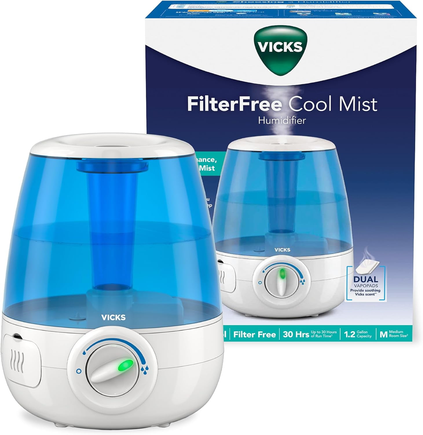 Filter-Free Ultrasonic Humidifier, Recommended by Pediatricians*, 1.2 ...