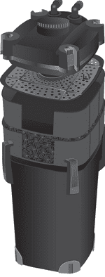 Compact Black ABS Plastic Pressurized Pond Filter with Bio Media
