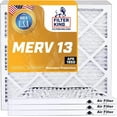 thumbnail image 1 of Filter King 11.75x11.75x1 Air Filter | 6-PACK | MERV 13 | HVAC Pleated AC Furnace Filters | MADE IN USA | Actual Size: 11.75 x 11.75 x .75", 1 of 5