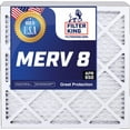 thumbnail image 1 of Filter King 13.5x20.5x1a Air Filter | 5-PACK | MERV 8 HVAC Pleated A/C Furnace Filters | MADE IN USA | Actual Size: 13.5 x 20.5 x .75", 1 of 6