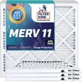 thumbnail image 1 of Filter King 13x21.5x1 Air Filter | 6-PACK | MERV 11 HVAC Pleated A/C Furnace Filters | MADE IN USA | Actual Size: 13 x 21.5 x .75", 1 of 5