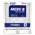 thumbnail image 1 of Filter King 17x52x1 Air Filter | 4-PACK | MERV 8 HVAC Pleated A/C Furnace Filters | MADE IN USA | Actual Size: 17 x 52 x .75", 1 of 5