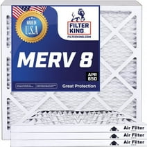 Filter King 21x21x1 Air Filter (4 Pack) / Furnace Filter MERV 8