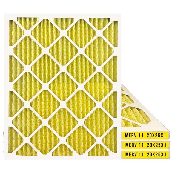 Filter-Monster 20x25x1 Enhanced Allergen Defense MERV 11 Pleated HVAC Air Conditioner Furnace Replacement Air Filter, 4-Pack (Actual Filter Dimensions 19.5 x 24.5 x .75 inches)