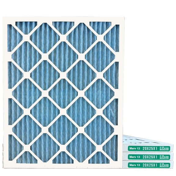 Filter-Monster 20x25x1 Ultimate Allergen Defense Ultimate Allergen Defense MERV 13 Pleated HVAC Air Conditioner Furnace Replacement Air Filter, 4