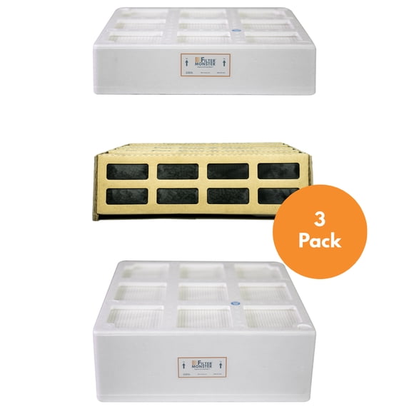 FILTER MONSTER replacement filter bundle for IQAir HealthPro Series air purifier, 3 pack