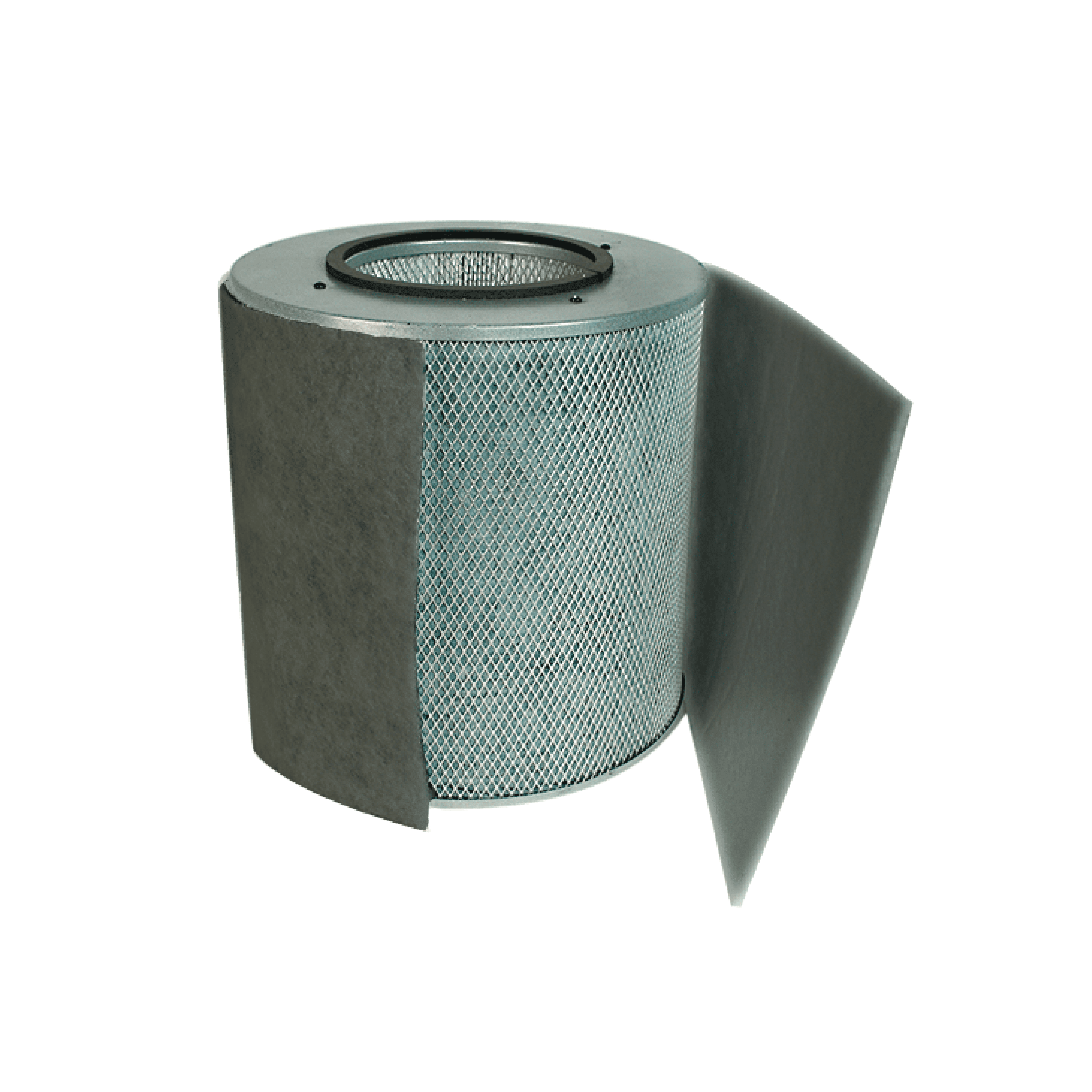 Compact Gray and White True HEPA Air Purifier Filter