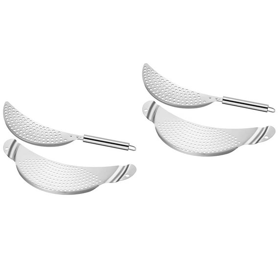 Filter Pasta Strainer Hand Held for Saucepans Griddle Pot Stainless Steel Drainer