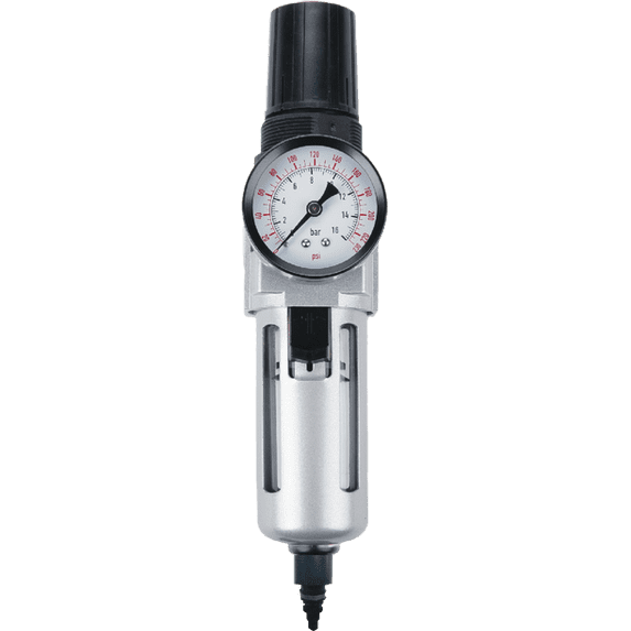 Filter/Regulator with Pressure Gauge & Auto Drain, 3/8" NPT #1163F3