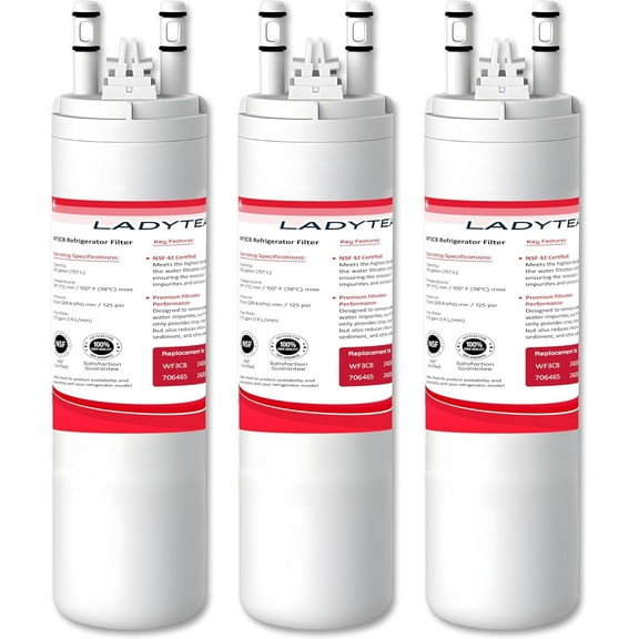 Filter Relacement Compatible With Frigidaire WF3CB, Pure Source 3, WF425, 706465, 242069601, 242086201, 242017800, Height 9 inches (3 Pack)