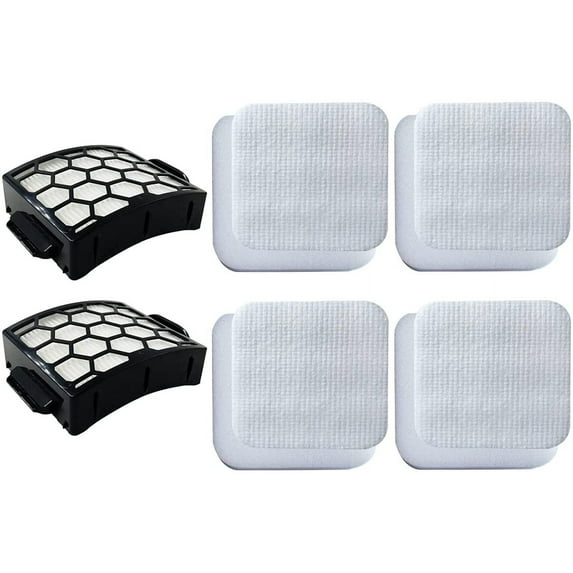 Filter Replacement for Shark Rotator Navigator Lift-Away ADV DuoClean PowerFins Upright Vacuum LA502, LA322, LA301, LA300, Part XFFK320, XHF320, 4 Foam, 4 Felt, 2 HEPA