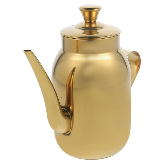 FUEENIRVA Golden Kitchen Accessory Oil Dispenser Bottle with Comfortable Handle for Cooking Oil Storage