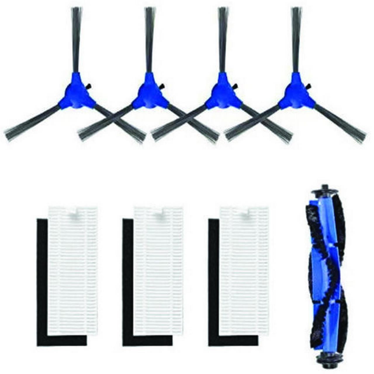 Lechengjia Kit accessori per Eufy RoboVac 11S,Eufy RoboVac 11S,RoboVac 30, RoboVac 15,Kit di ricambio per aspirapolvere robotico,4 spazzole laterali,Strumento di pulizia Muti-Purpose