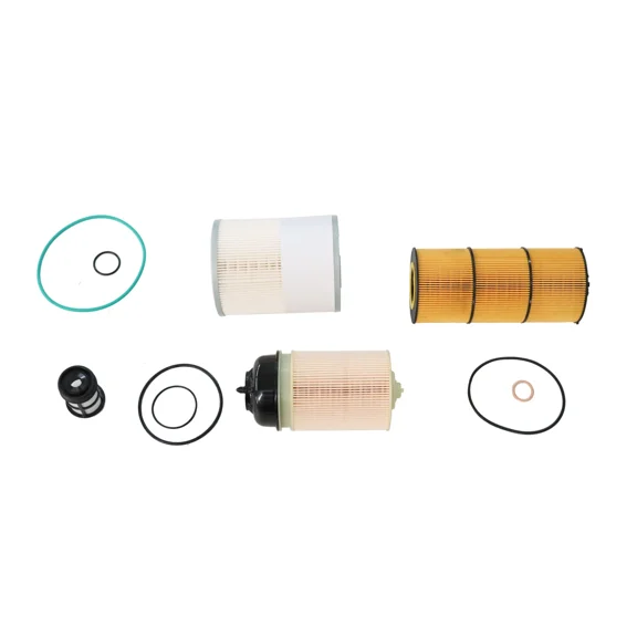 Filter Service Kit Compatible With Detroit DD13 DD15 DD16 Oil, FWS & 2 Fuel Filter Kit Replaces FS19915 PF9908 P551005