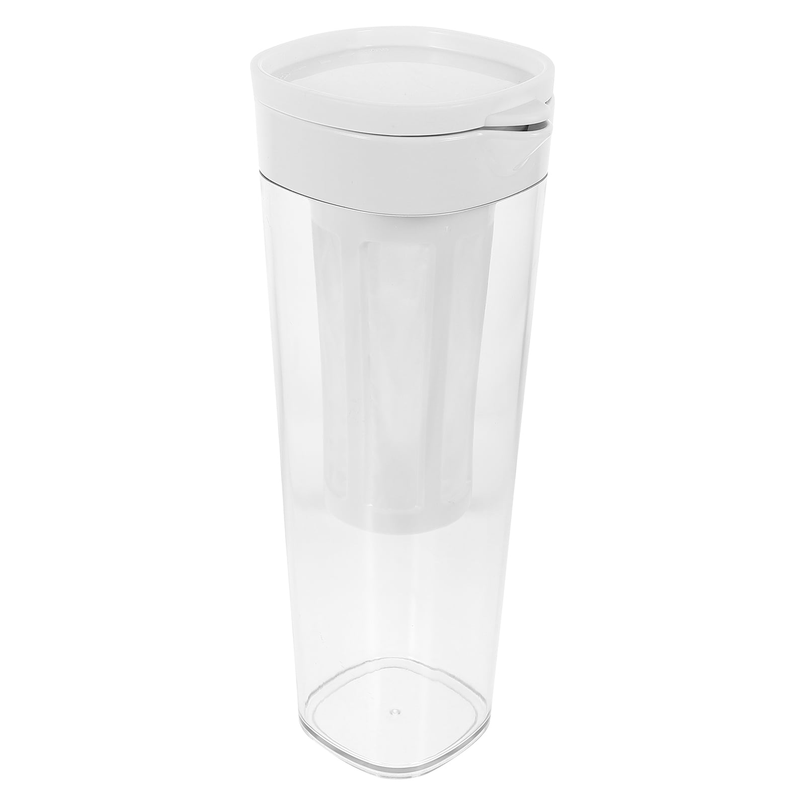 HOMEMAXS White Plastic Water Pitcher with Filter for Home Use Easy to Clean and Store 48 oz