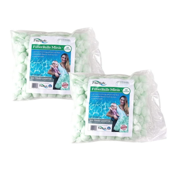 FilterBalls Minis - Made in the USA, Easy to Install Above Ground Pool Filter Media, Replacement for Sand, 1 Cubic Foot
