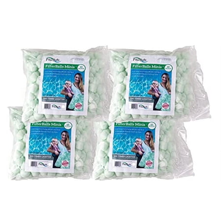 FilterBalls Minis - Made in the USA, Easy to install Above Ground Pool Filter Media, Replacement for Sand, 2 Cubic Feet