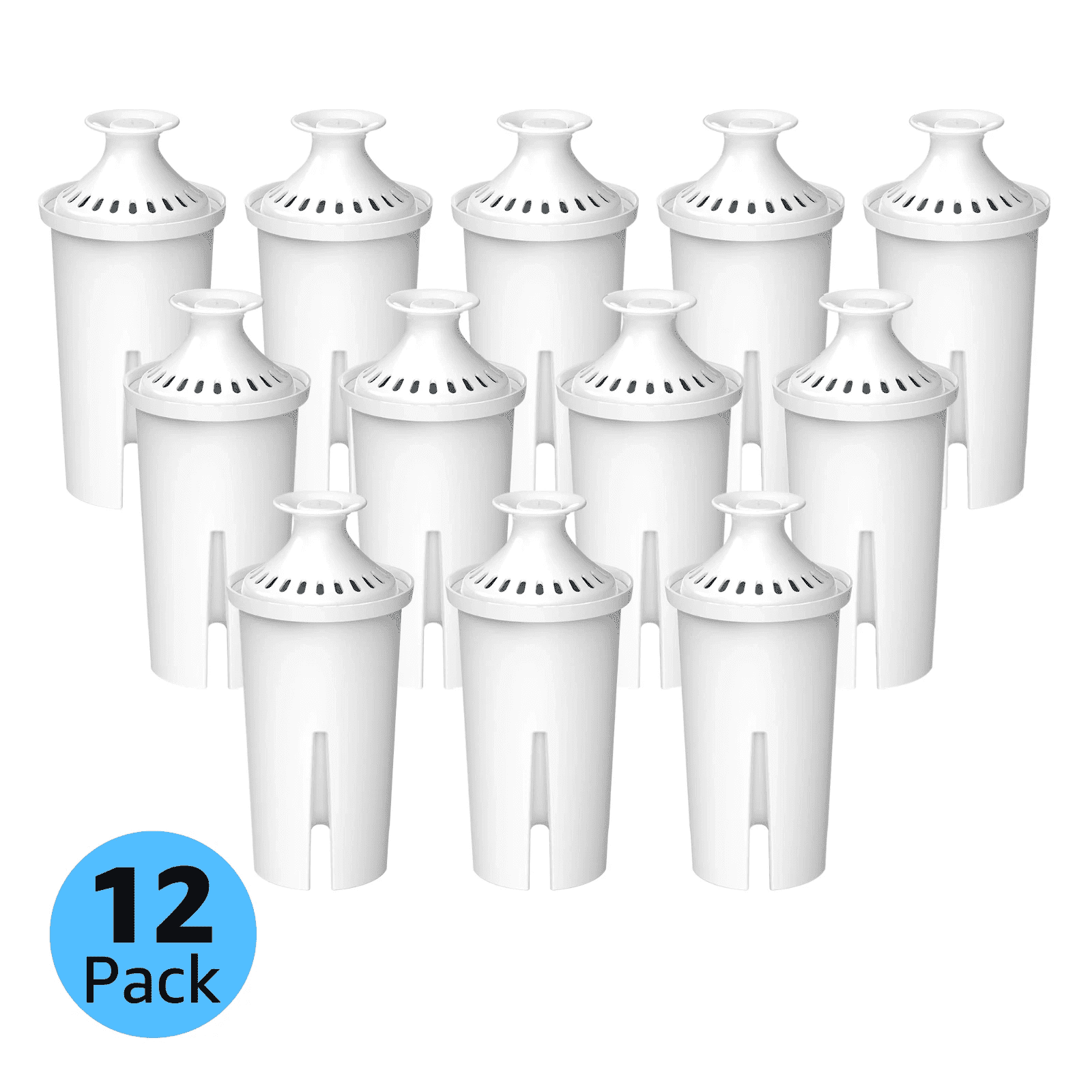FilterLogic PF06 Pitcher Water Filter, Replacement for Brita® Classic 35557, OB03, Mavea® 107007, and Brita® Pitchers, NSF Certified, Reduces Lead, 12 Pack
