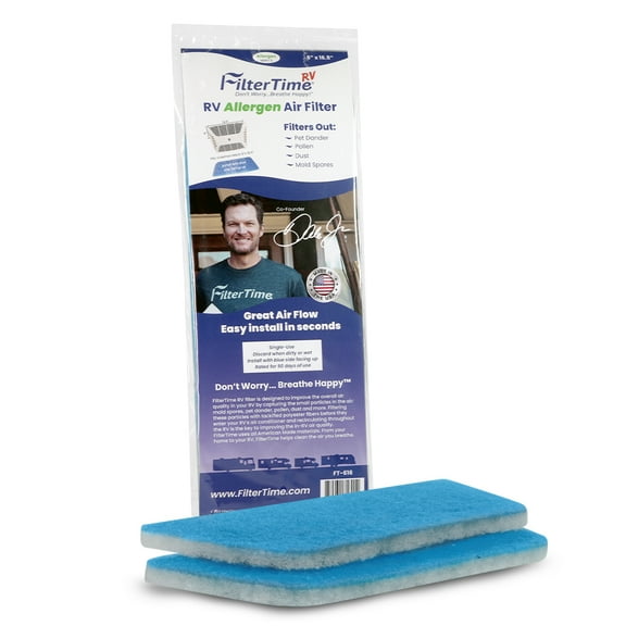 FilterTime Allergen RV Air Filter 6"x16" RV AC Filter for Coleman Mach MERV 6 Made in USA