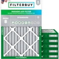 thumbnail image 1 of Filterbuy 10x16x2 MERV 8 Dust Defense, Pleated HVAC AC Furnace Air Filters (6-Pack), 1 of 1