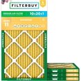 thumbnail image 1 of Filterbuy 10x20x1 Air Filter MERV 11 Allergy Defense, Pleated HVAC AC Furnace Filter Replacement, 4-Pack, 1 of 9